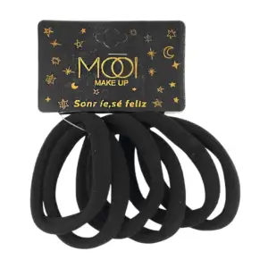 Paquete con 6 donas ligas de color negro para el cabello, 6.5cm / 750…