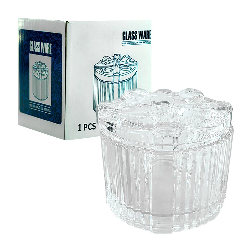 Azucarera de cristal estilo clásico con detalle de moño en tapa, 8.2x…