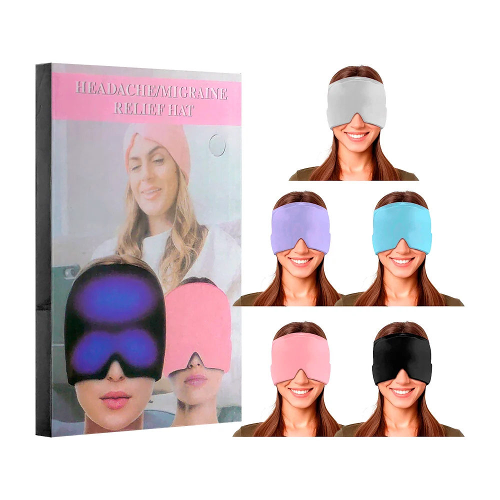 Gorro-mascara de gel frio para aliviar el dolor de cabeza / gel ice c…