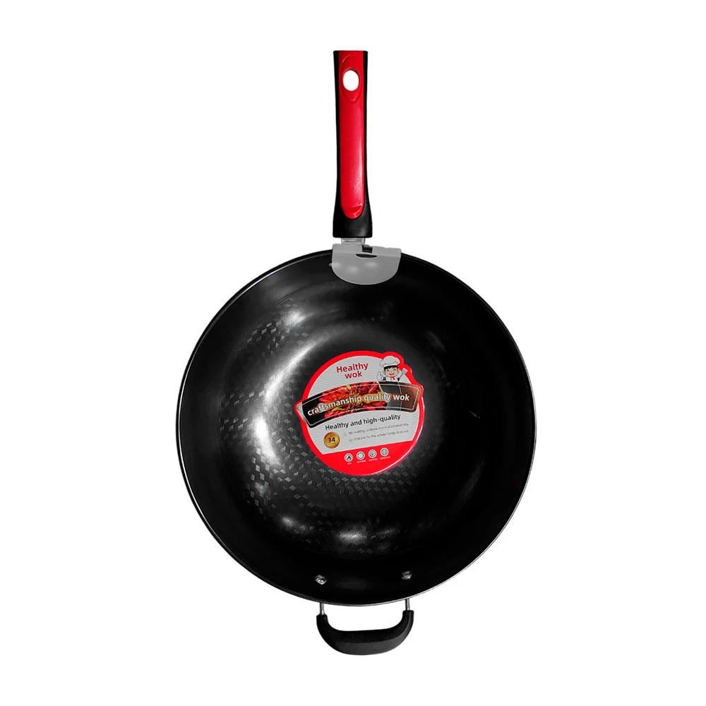 Sartén wok hondo antiadherente con mango de plástico, 35cm / healthy …