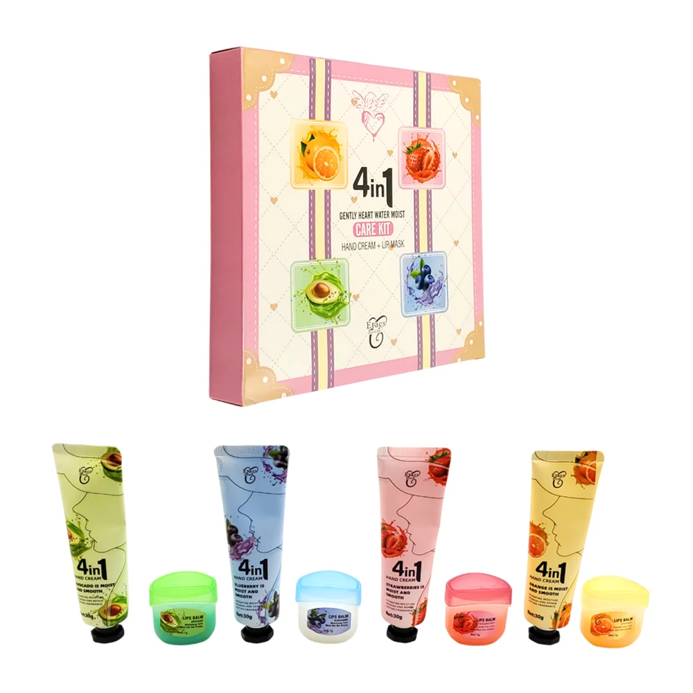 Paquete con 4 bálsamos labiales tipo vaselina, 7gx4 + 4 cremas para m…
