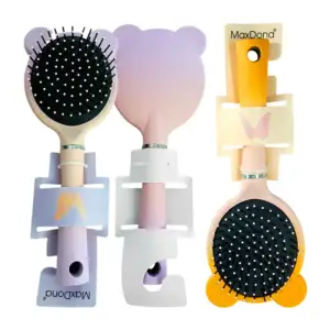 Cepillo bicolor con forma de oso maxdona para el cabello, varios colo…