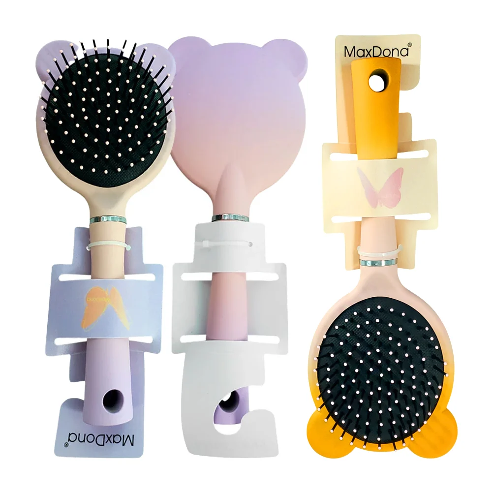 Cepillo bicolor con forma de oso maxdona para el cabello, varios colo…