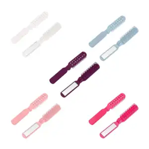 Cepillo / peine plegable con espejo para el cabello, variedad de colo…