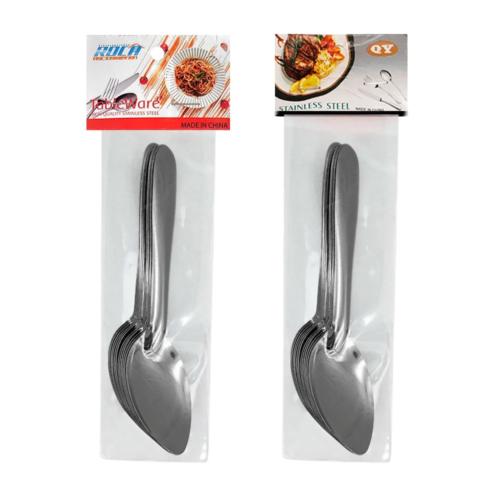 Paquete con 12 cucharas pozoleras metálicas / tableware / ro-b331 / h…