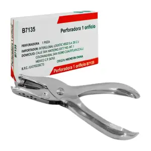 Perforadora manual de metal para un orificio con almacenamiento de ba…