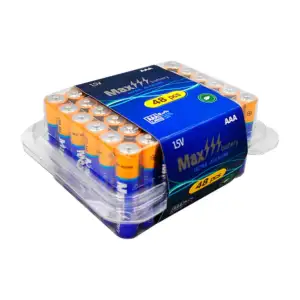 Caja con 48 pilas / baterías max battery triple aaa ultra alcalinas