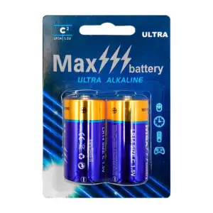Blíster con 2 pilas / baterías max battery C ultra alcalinas, energy …