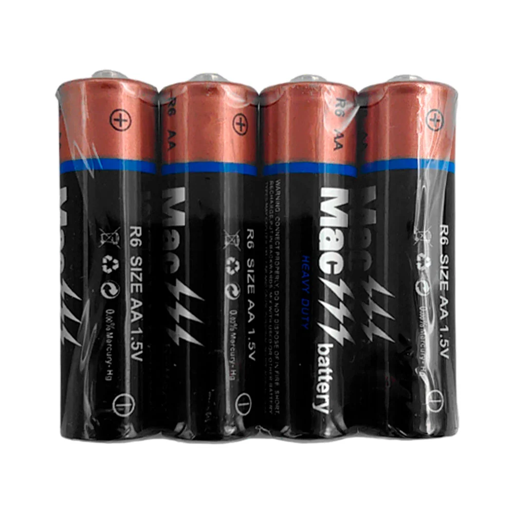 Blíster pila / batería mac battery con 4 doble aa, heavy duty / r6