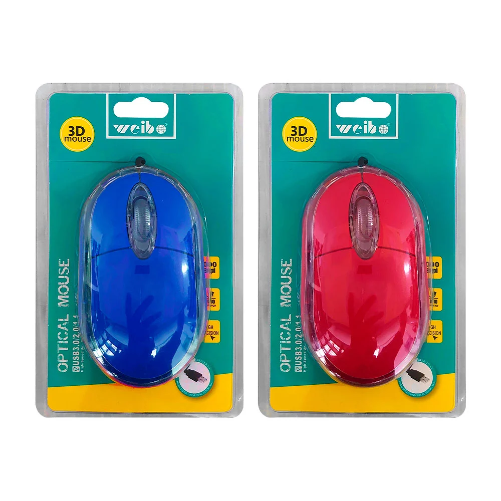 Mouse óptico alámbrico con luz led, diseño ergonómico, variedad de co…