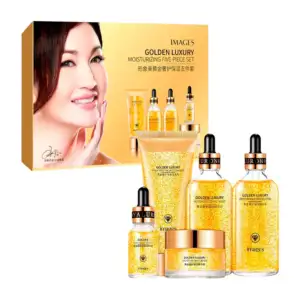 Set 5 en 1 para limpieza facial, con extracto de oro para suavizar la…
