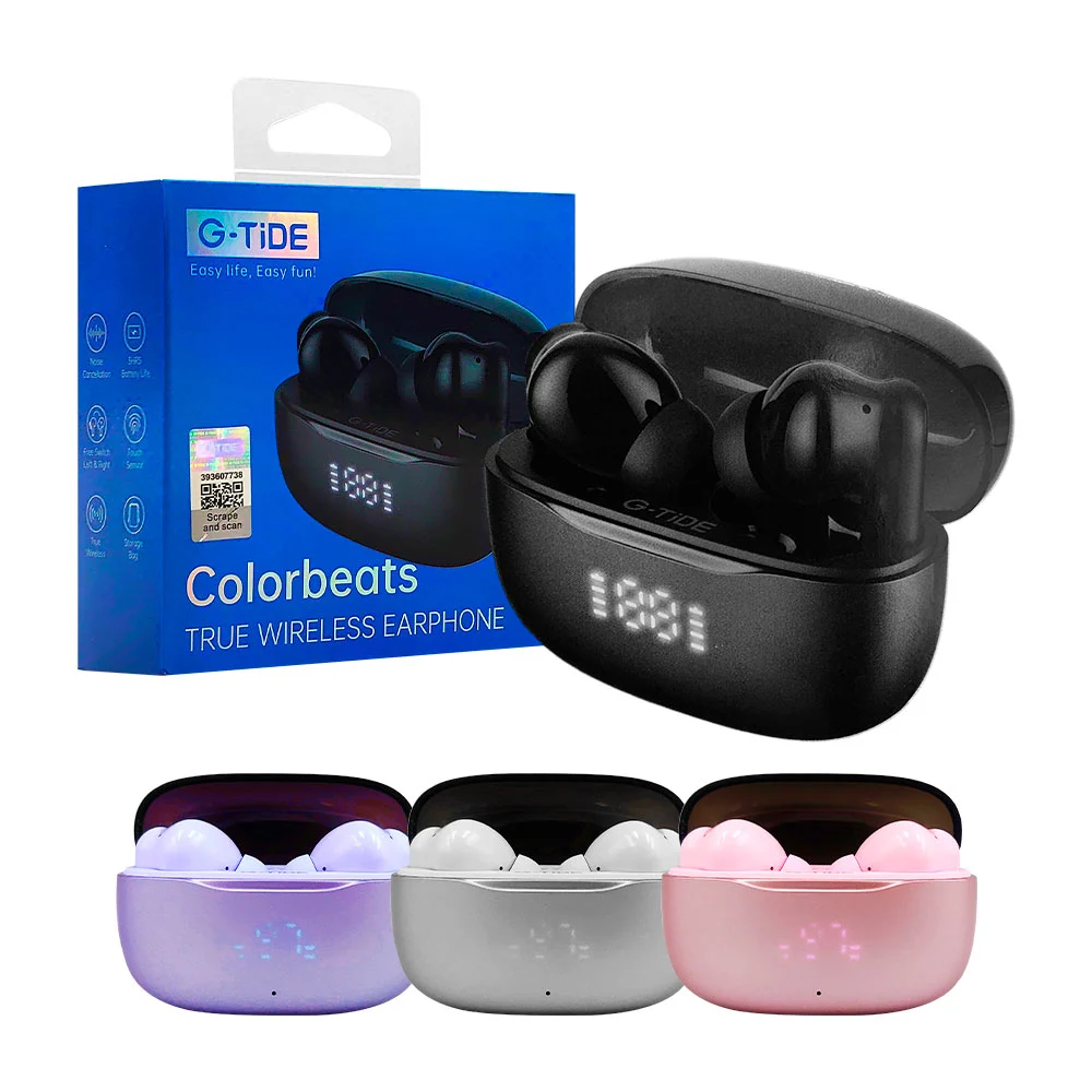 Audífonos inalambricos g-tide tws con estuche de carga + indicador de…