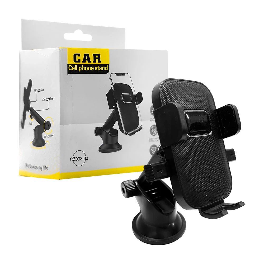 Soporte para celular, universal y ajustable con ventosa + giro de 360…