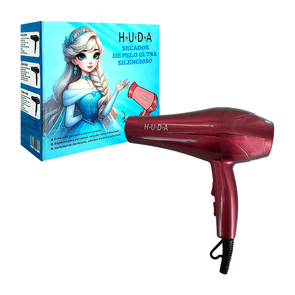 Secadora de pelo huda new con 1 cabezal + niveles de calor y velocida…