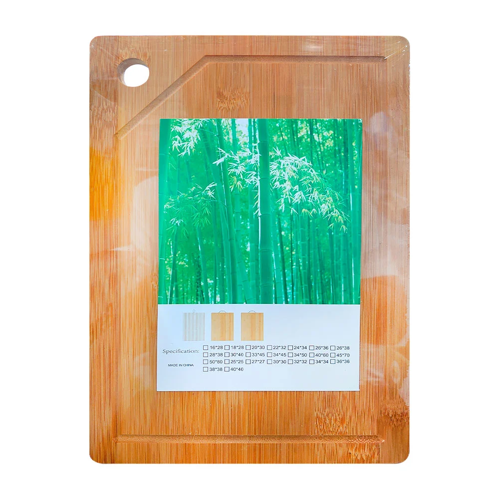 Tabla de bambú para cortar alimentos 30x20x1.08cm / E4054