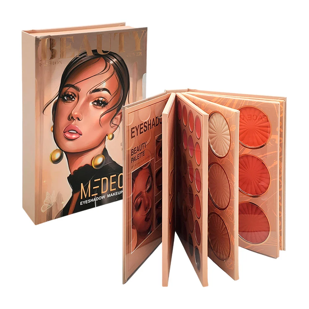 Paleta de maquillaje con estampado de revista y 5 compartimentos / ey…