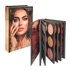 Paleta de maquillaje con estampado de revista y 6 compartimentos / ey…