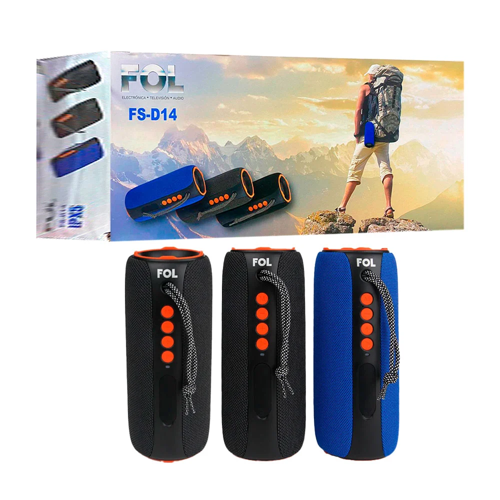 Bocina cilíndrica bluetooth fol de 2.1 pulgadas con radio fm, protecc…