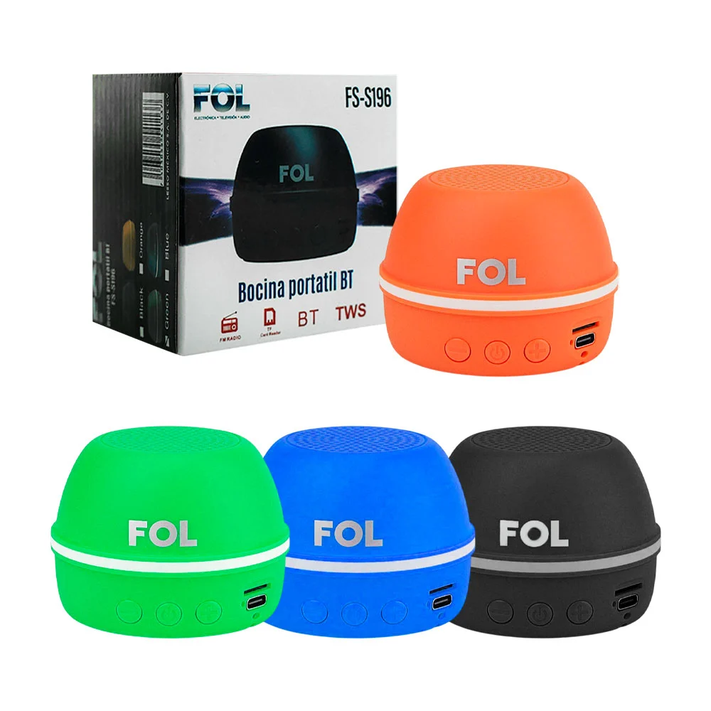 Bocina fol, pequeña portátil, puerto tf, inalámbrica + disco magnétic…