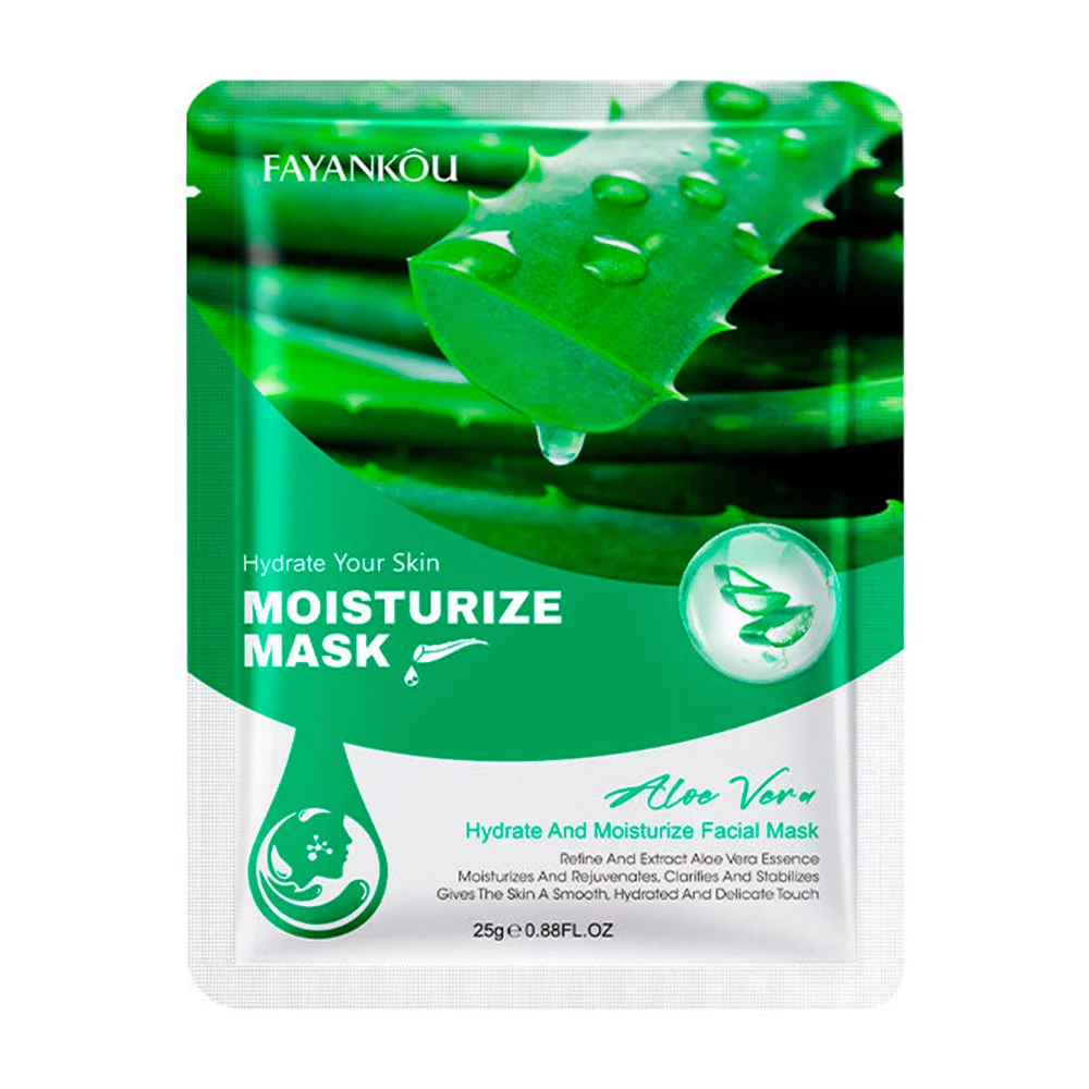 Mascarilla facial con extracto de aloe vera para una piel suave e hid…