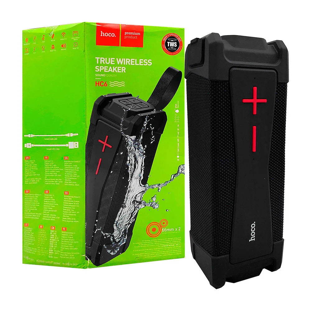 Bocina bluetooth hoco de uso rudo anti agua con ranuras, variedad de …