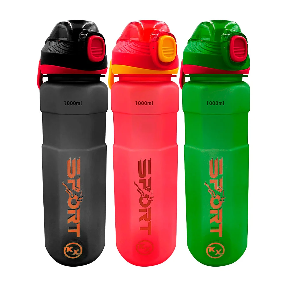 Botella de plástico sport con capacidad de 1000ml + stickers, varios …