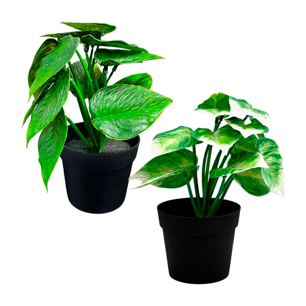 Maceta decorativa con planta de plástico, 18cm / hl-yh22534