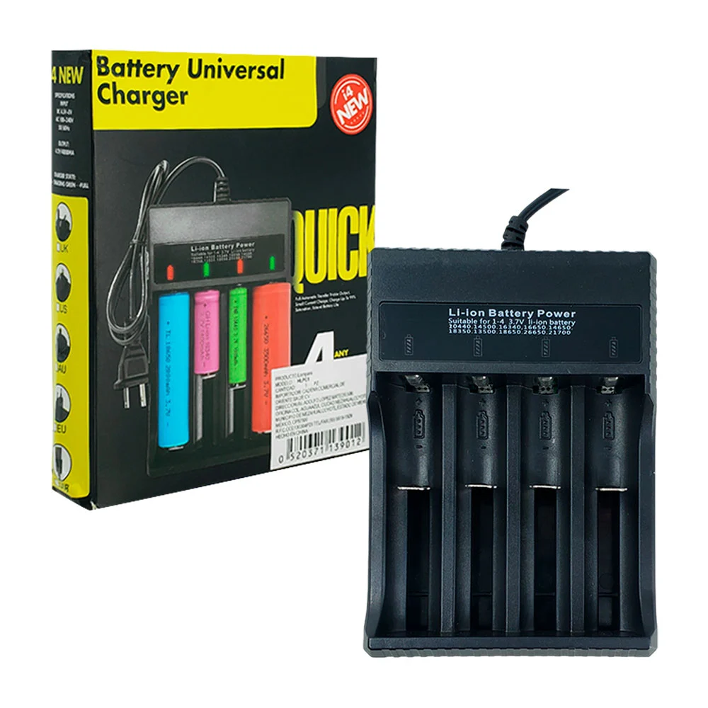 Cargador universal con capacidad de 4 baterias, distintos tamaños / H…