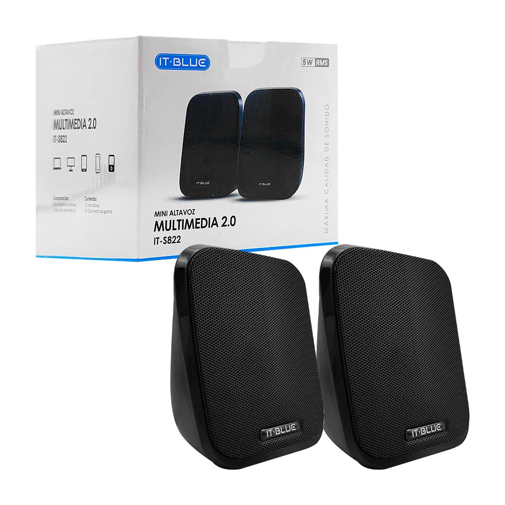 Mini par de altavoces it blue para computadora con conexión auxiliar …