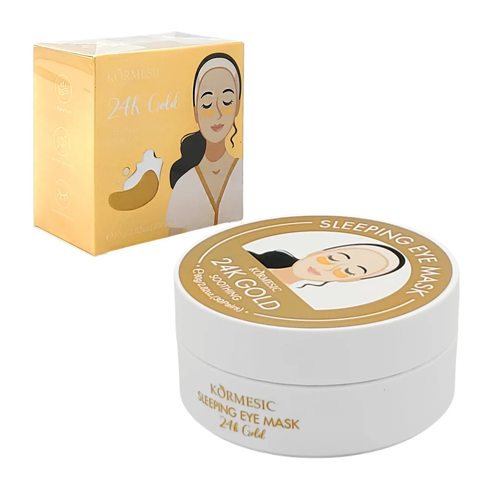 Caja con 30 pares de mascarillas para los ojos con extracto de oro, p…