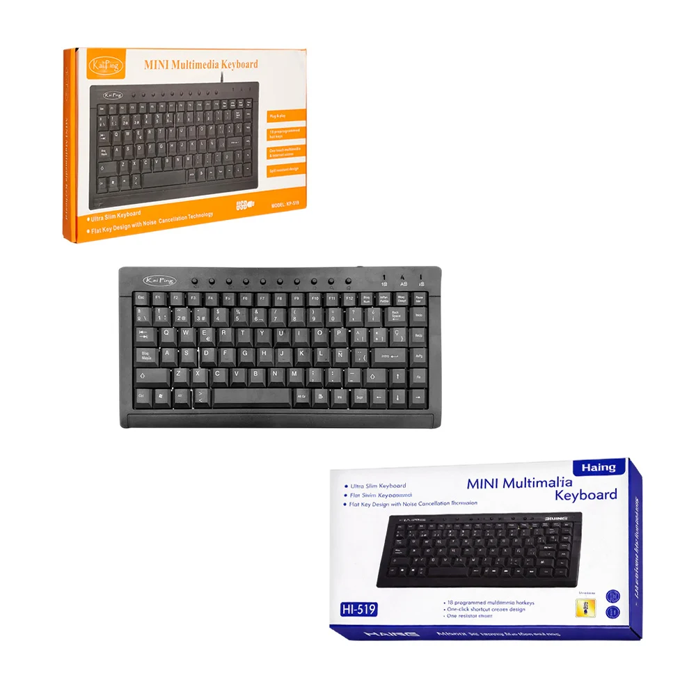 Mini teclado de plástico con formato incompleto, multifuncional / kp-…
