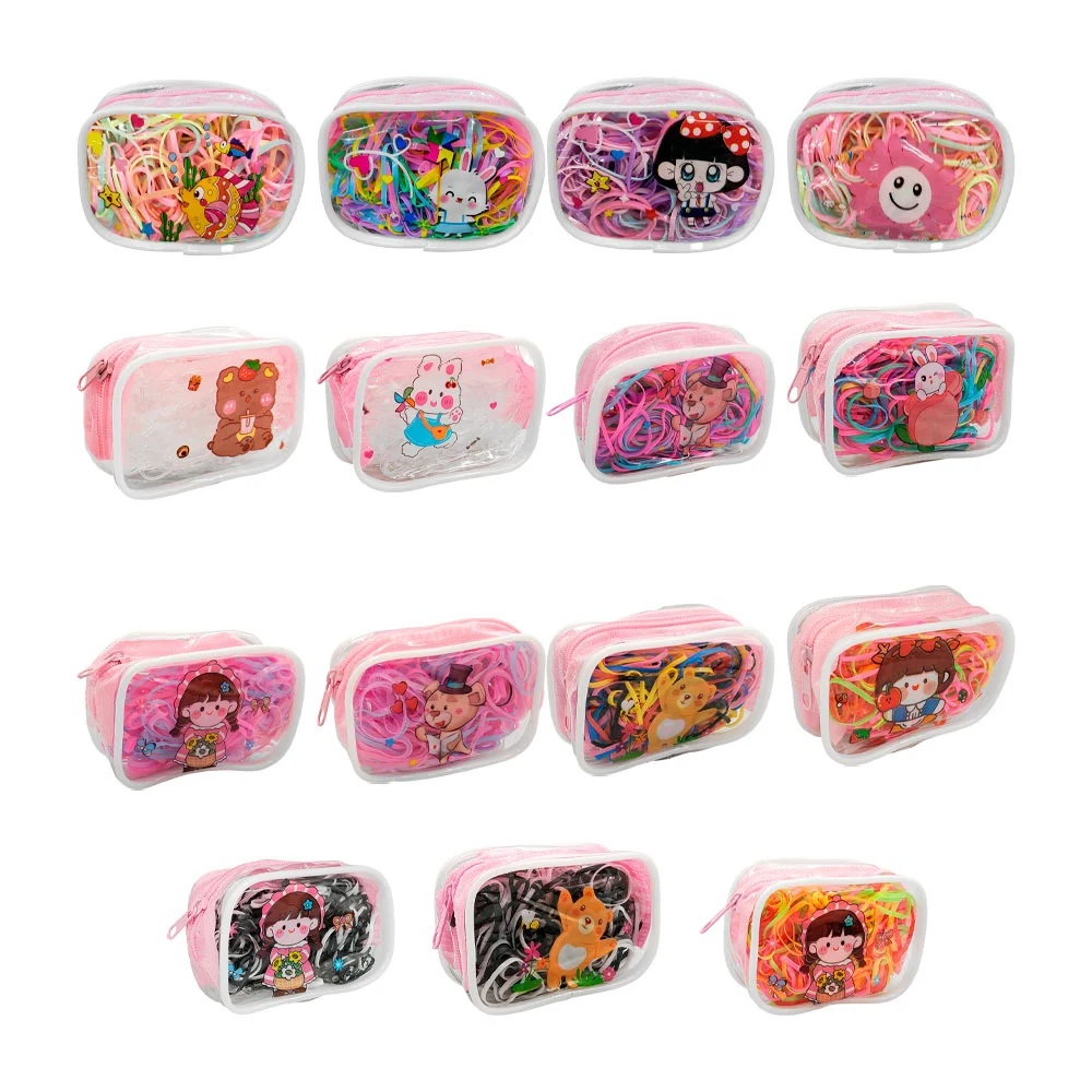 Bolsa pequeña de plástico con ligas multicolor, variedad de diseños /…