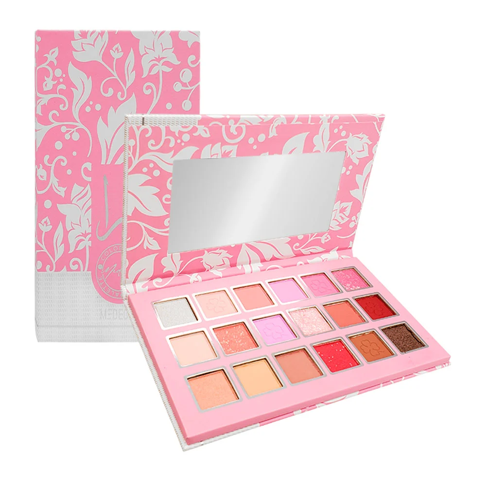 Paleta con 18 tonos de sombras y glitter para los ojos + espejo recta…