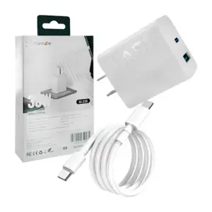 Combo cargador de 30w cubo con entrada usb a usb-c + cable de 1m tipo…