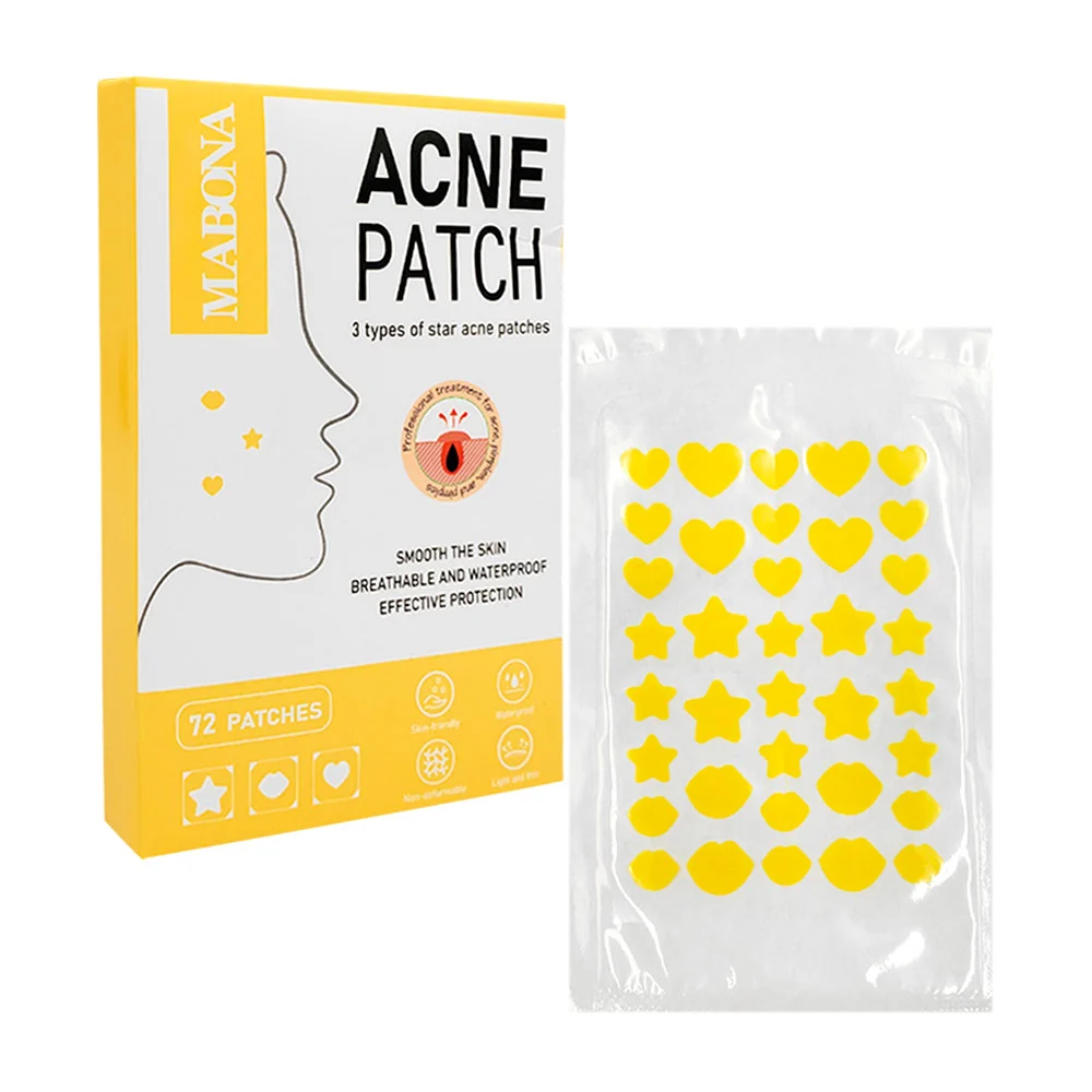 Paquete con 72 parches pegatinas faciales mabona para acné, varias fo…