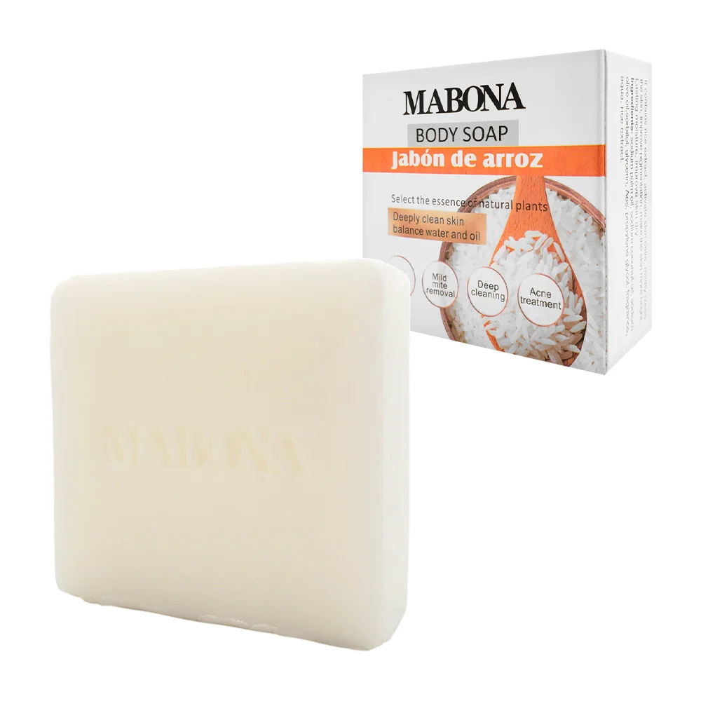 Jabón corporal mabona con extracto de arroz para limpieza profunda, 6…