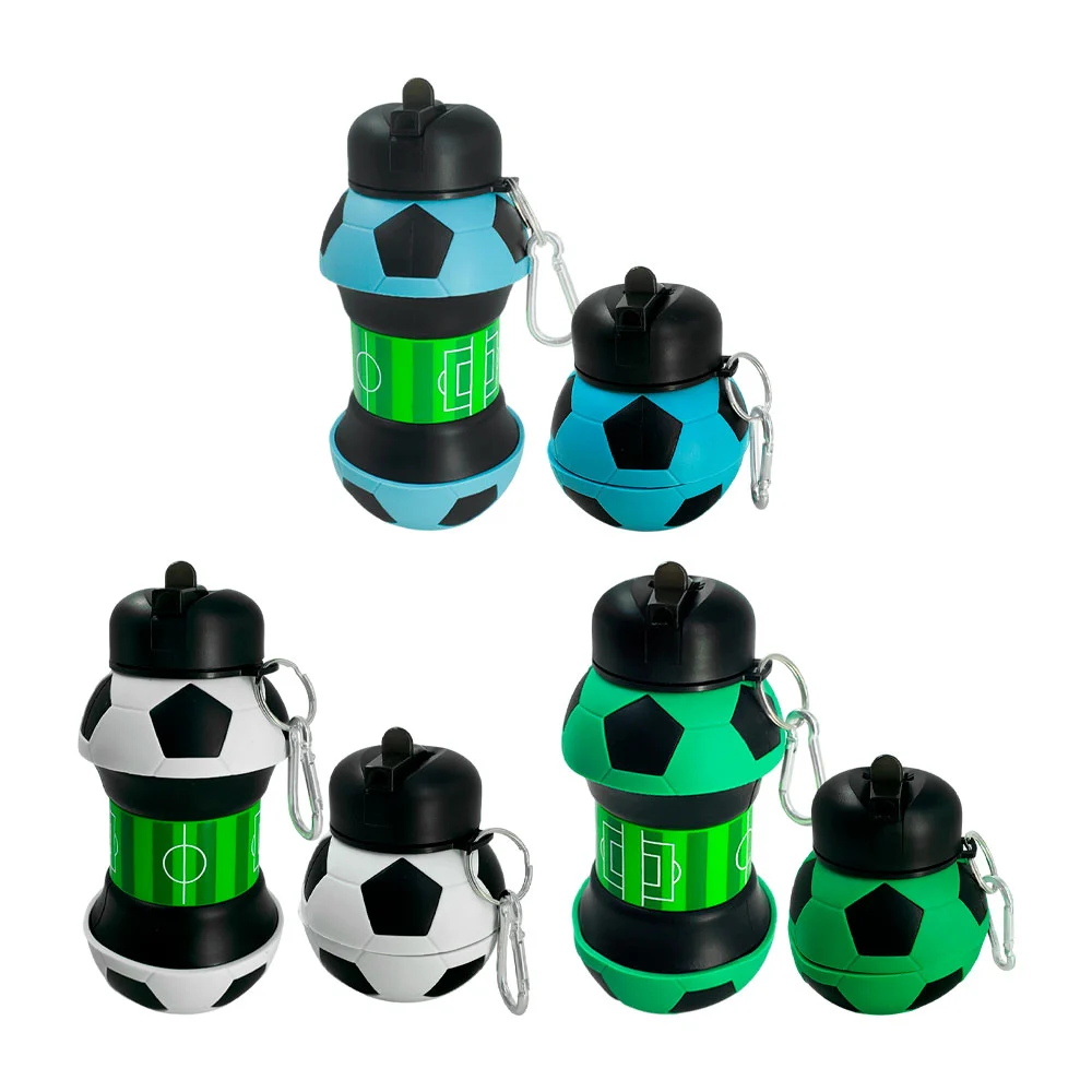 Botella con diseño de balón plegable, plástico suave con cancha, vari…