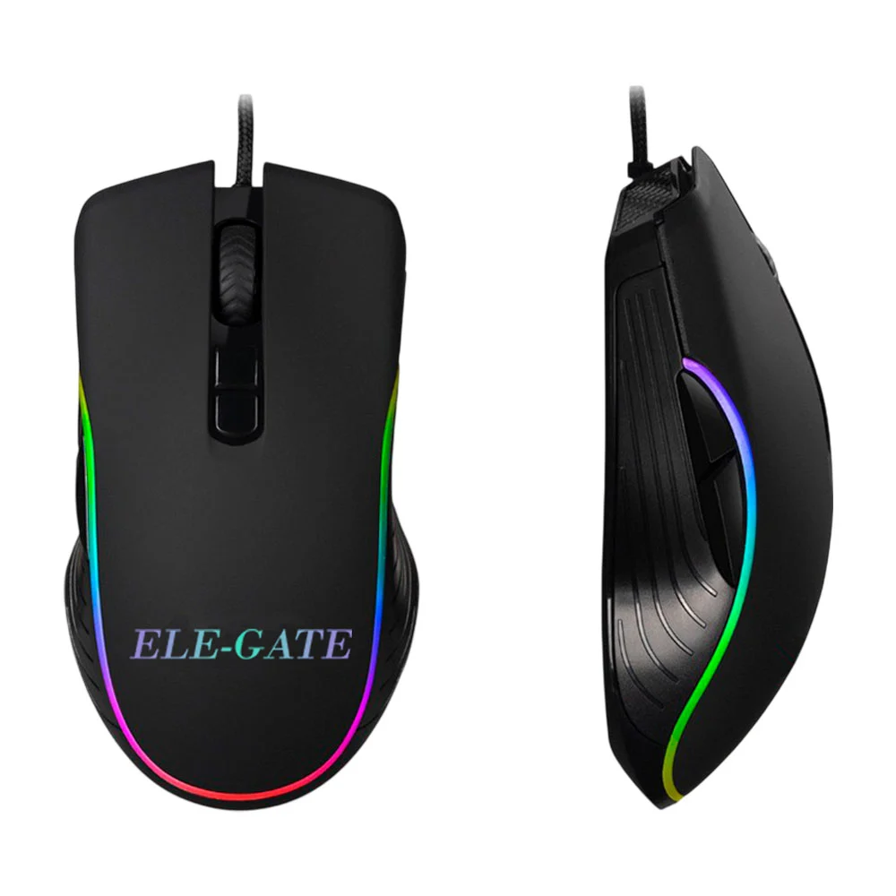 Mouse / ratón óptico con cable usb + botón para ajustar dpi y luz rgb