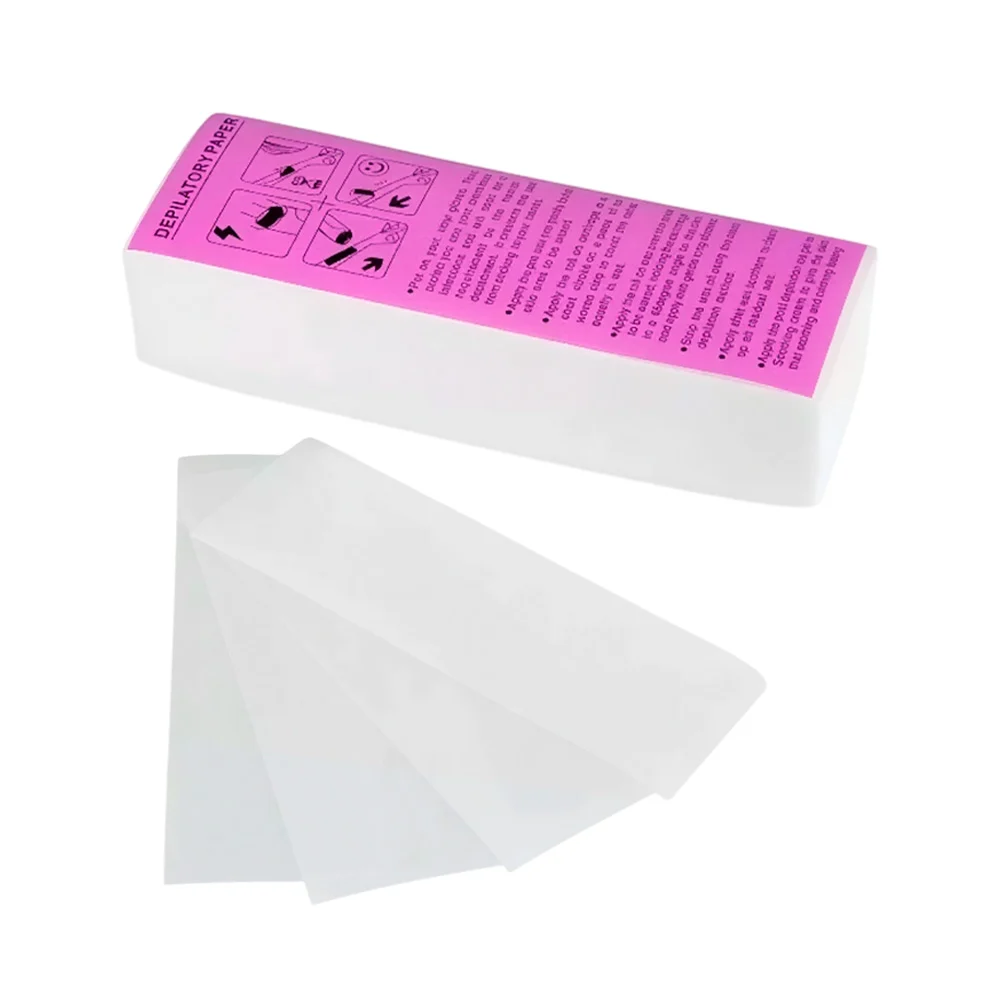 Paquete con 100 hojas-bandas de papel rectangulares para depilar / ms…