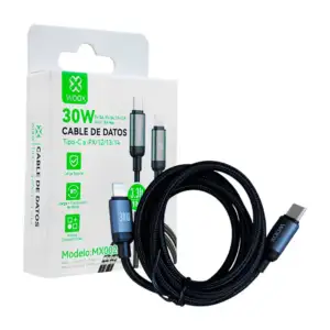 Cable de transferencia de datos y carga mallado, con entrada tipo c a…