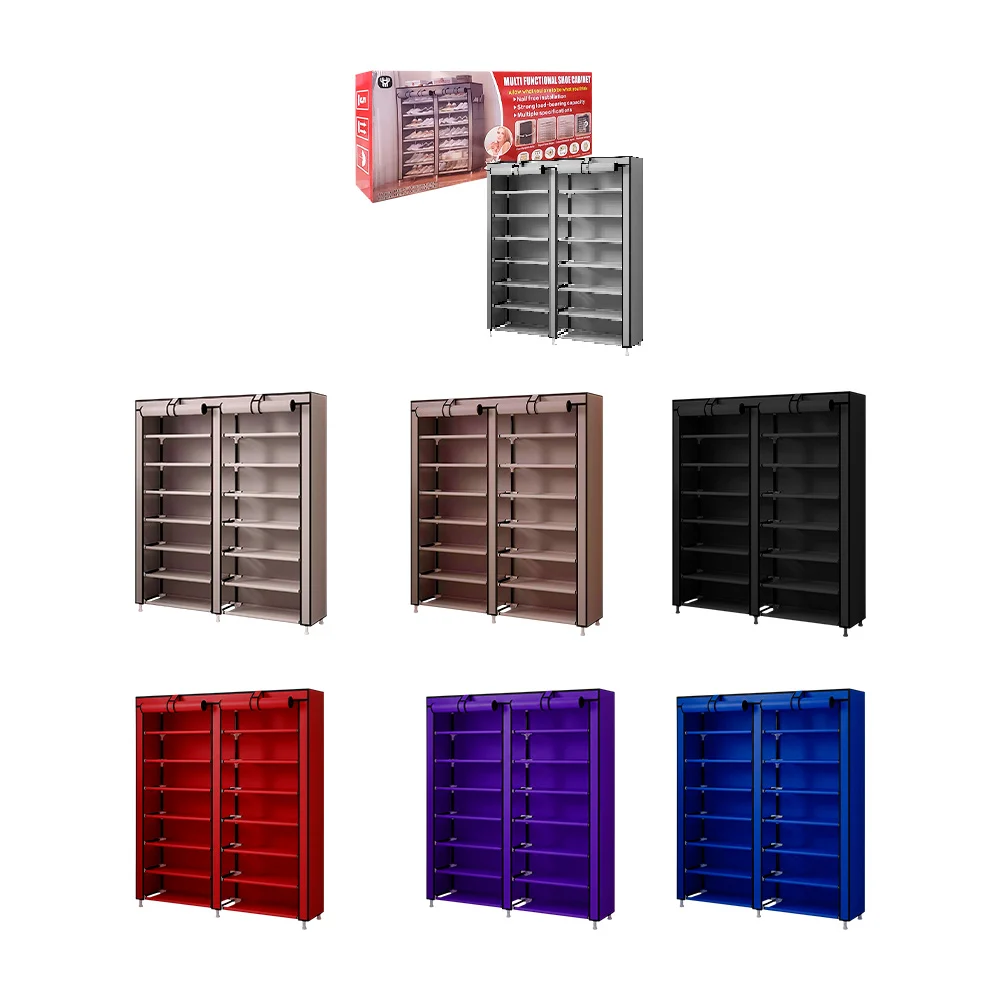 Organizador zapatero doble de 8 niveles, 113x30x124cm