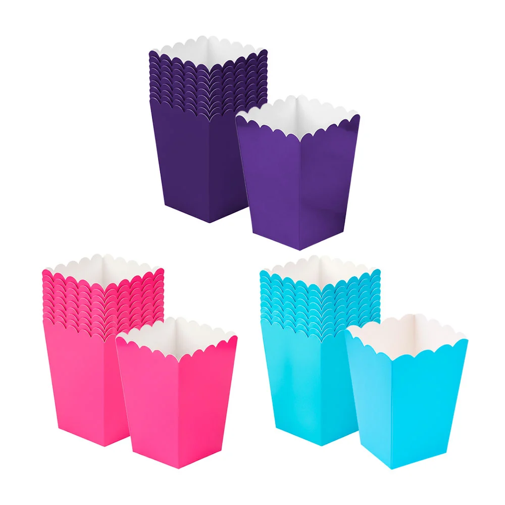 Paquete con 10 palomeras - botaneras de cartón en colores lisos, 12 x…