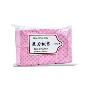 Paquete con 600 toallitas limpiadoras de 5x5cm para uñas o pestañas /…
