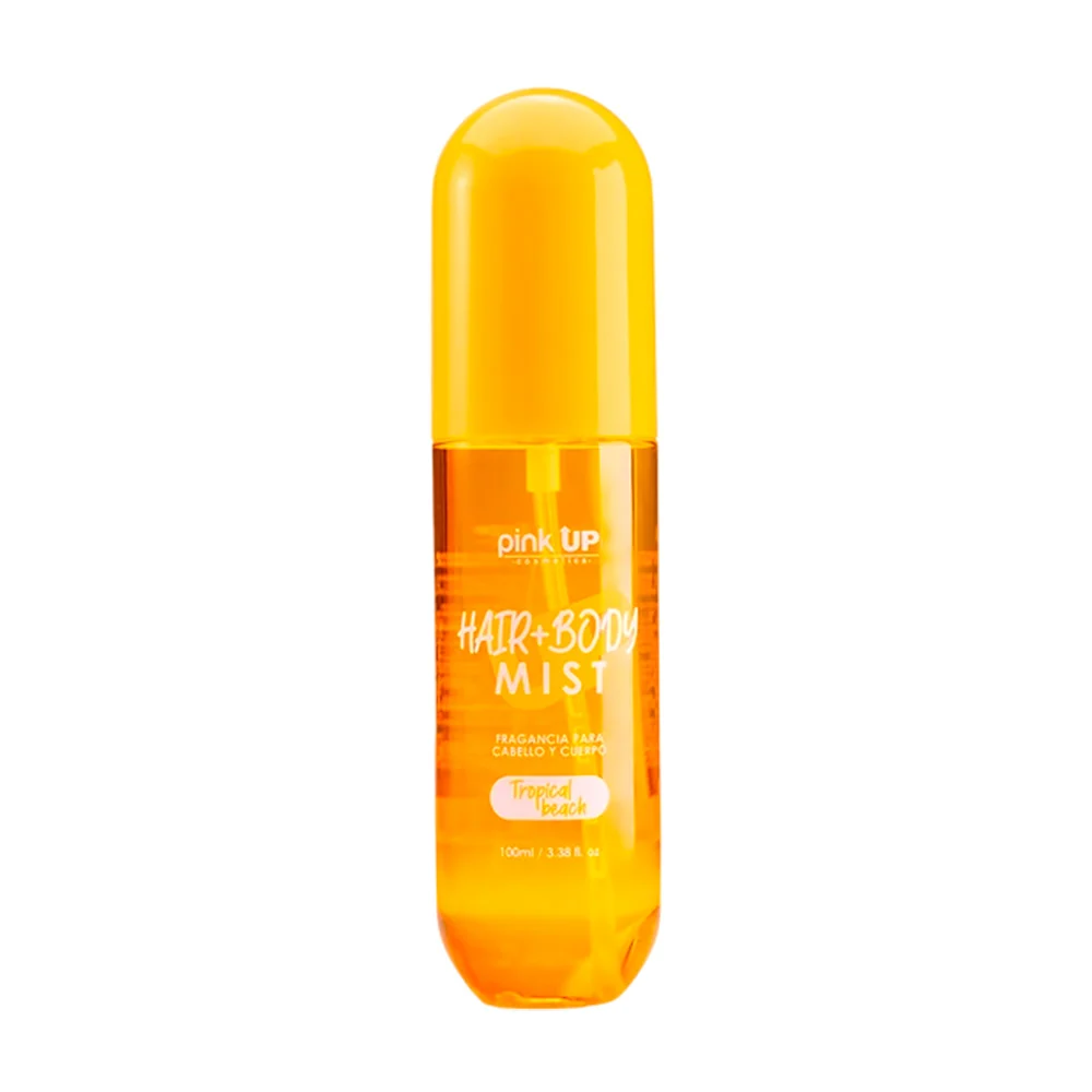 Perfume pink up para el cuerpo y cabello aroma tropical beach, 100ml …