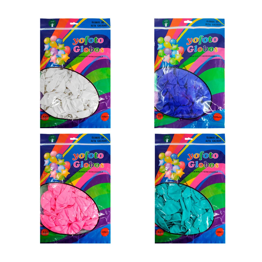 Paquete con 100 globos de latex r26 de 10 pulgadas, variedad de color…