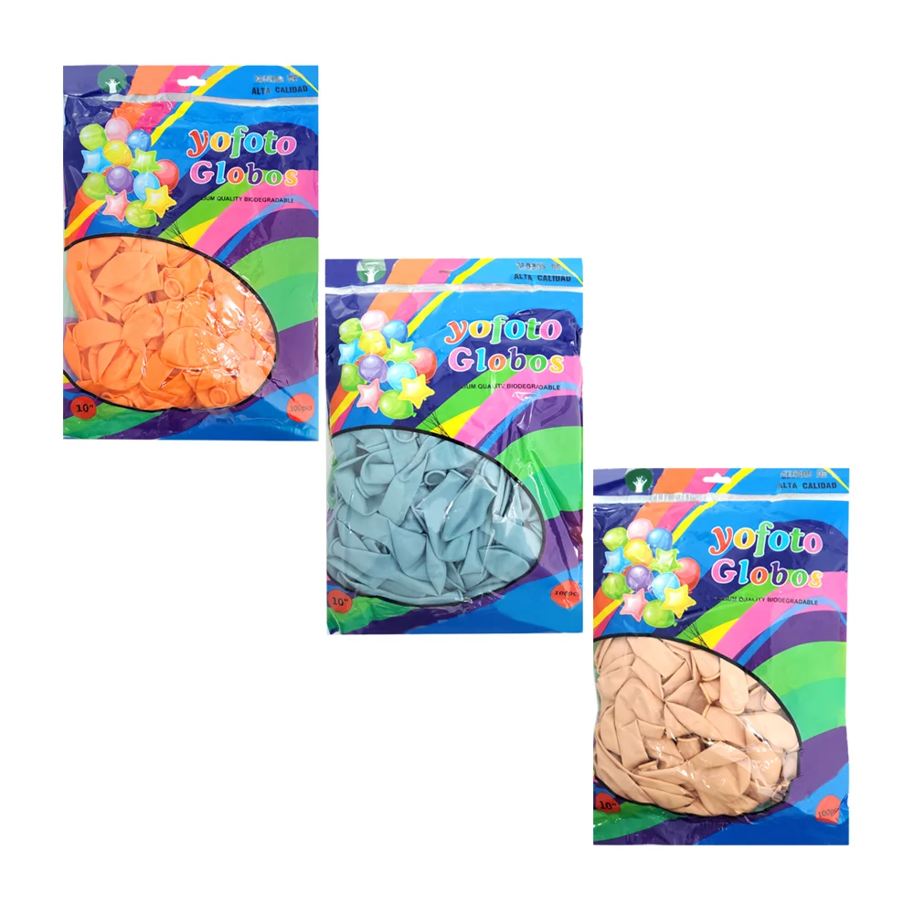 Paquete con 100 globos de latex r27 de 10 pulgadas, variedad de color…