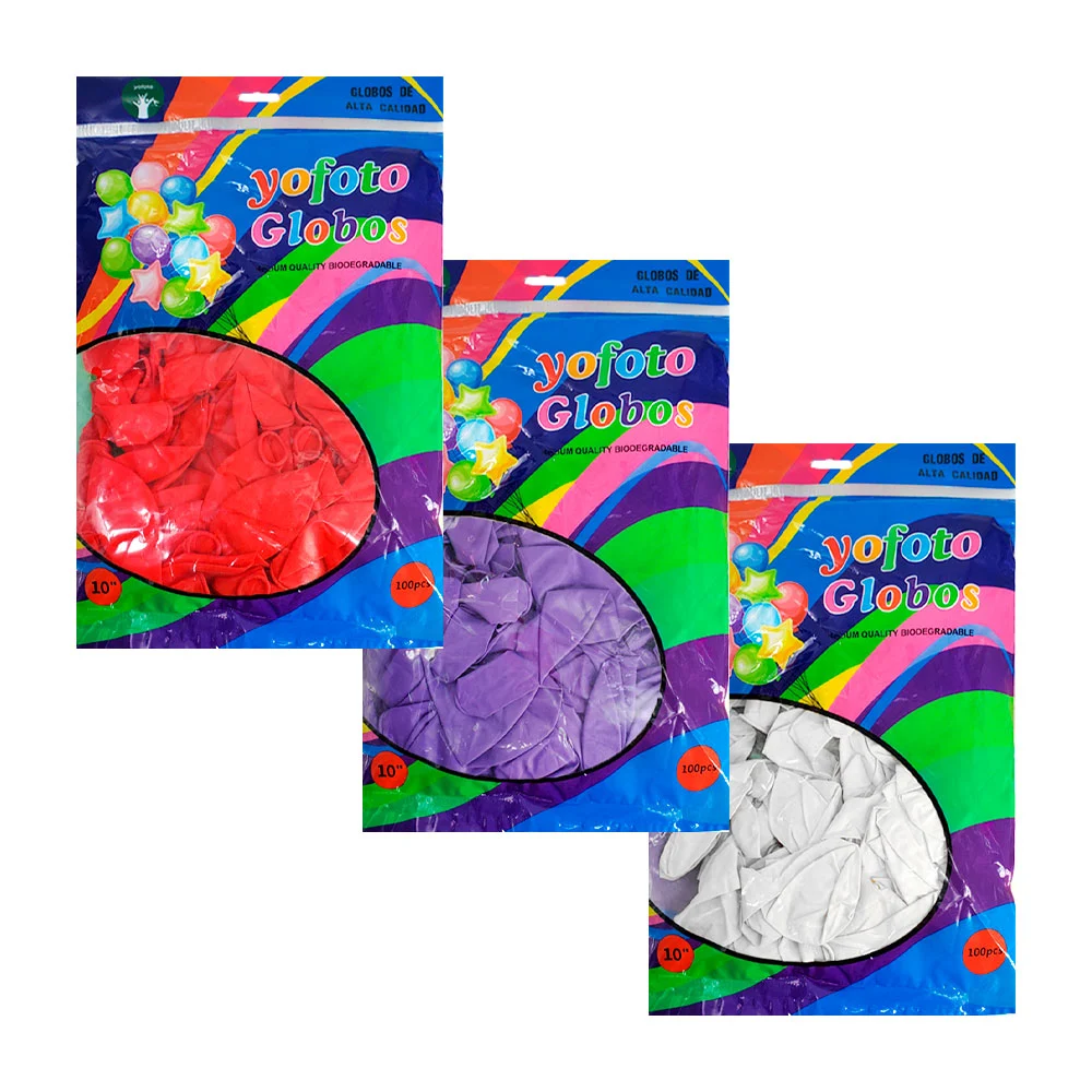 Paquete con 100 globos de latex r29 de 10 pulgadas, variedad de color…