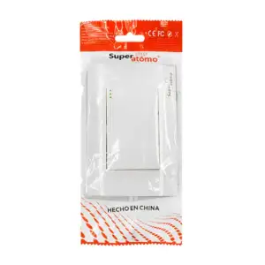 Placa de plástico resistente en color blanco con 1 apagador sencillo …