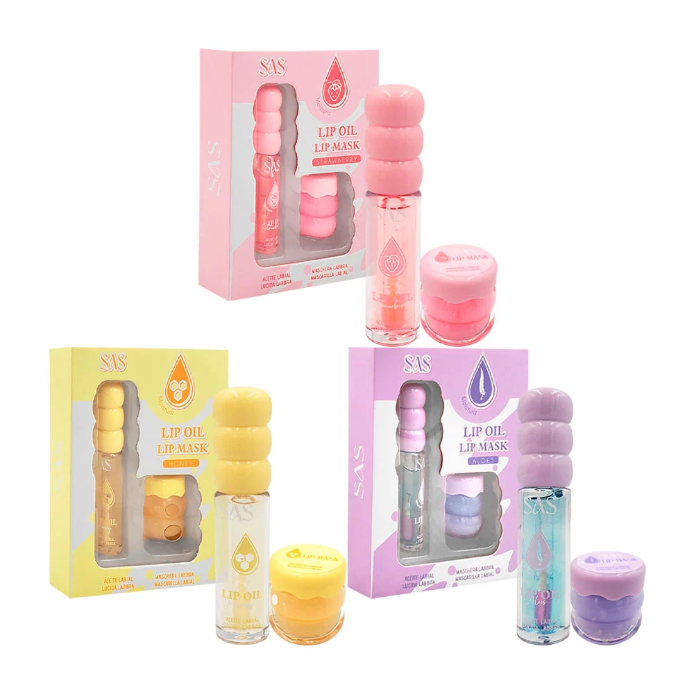 Paquete con aceite labial y mascarilla labial / moisturiz / lip oil l…