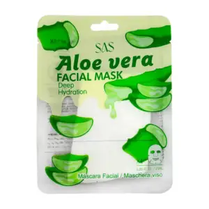 1pza Mascarilla limpiadora sas con extracto de aloe vera, 25ml / sah2…